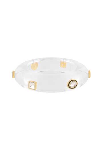 Mnsh_White Stones Polki Resin Bangle - Single Pc _Online_at_Aza_Fashions