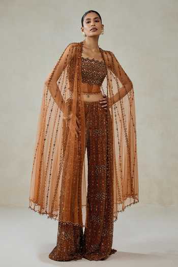 Nitika Gujral Hand Embellished Cape Sharara Set 