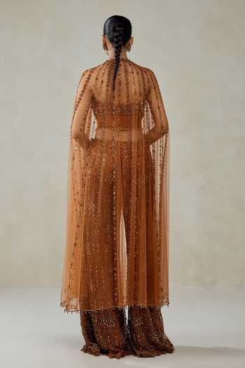 Nitika Gujral Hand Embellished Cape Sharara Set 