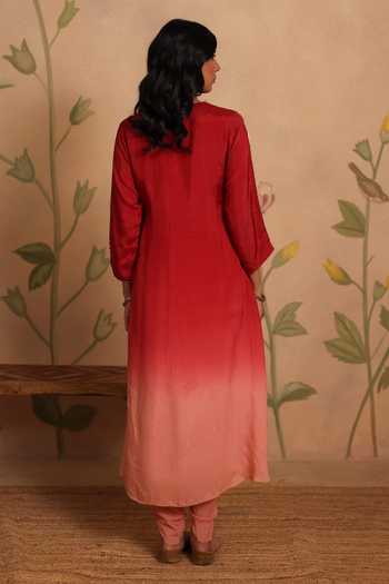 Pouli Pret Naaz Embroidered Kurta & Dhoti Pant Set 