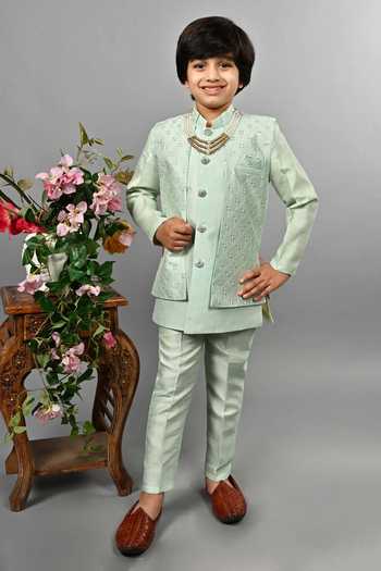Jhambthreads Embroidered Jacket Kurta Set 