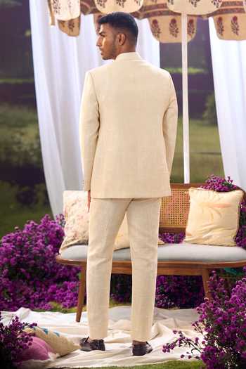 Aariyana Couture Jute Bandhgala & Trouser Set 