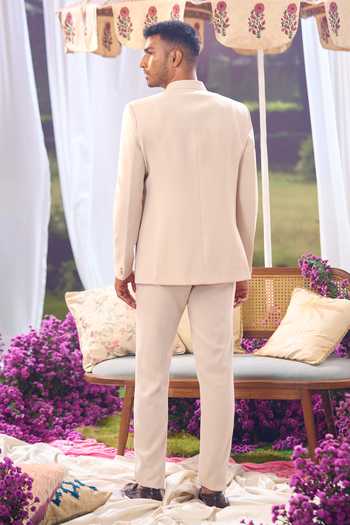 Aariyana Couture Placed Embroidered Bandhgala & Trouser Set 
