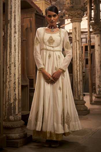 Hirika & Dhruti Badla Hand Work Anarkali With Long Jacket 