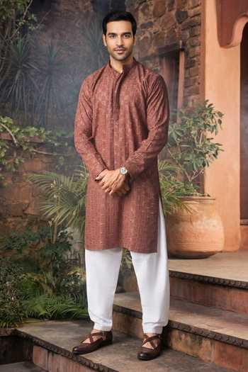 Jhambthreads Embroidered Straight Kurta Set 