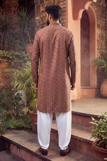 Jhambthreads Embroidered Straight Kurta Set 