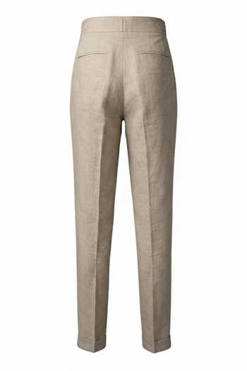 Shop_House Of Three_Ivory Cotton Tailored Seersucker Gurkha Trouser _Online_at_Aza_Fashions