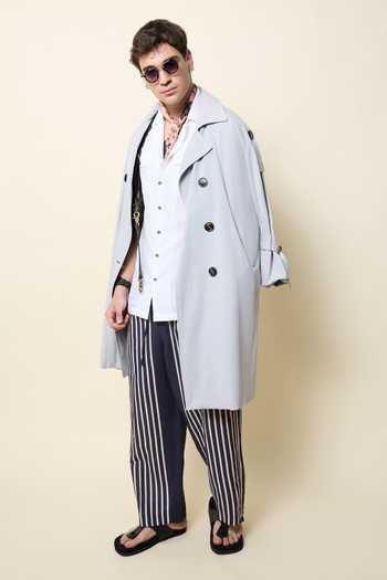 Buy_House Of Three_Black Cotton, Linen Striper Lounge Trouser _Online_at_Aza_Fashions