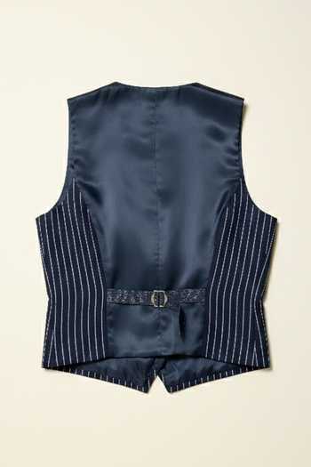 House Of Three Striped Denim Waistcoat 