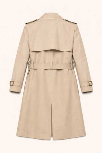Buy_House Of Three_Beige Linen The Indian Trench Coat _Online_at_Aza_Fashions