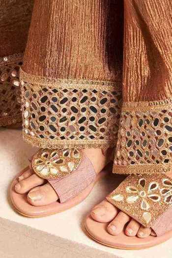 Tiesta_Mauve Blush Mirror Bloom Flats _Online_at_Aza_Fashions