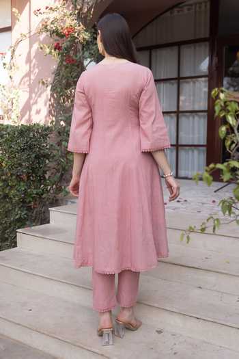ASRUMO Embroidered Cotton Kurta Set 