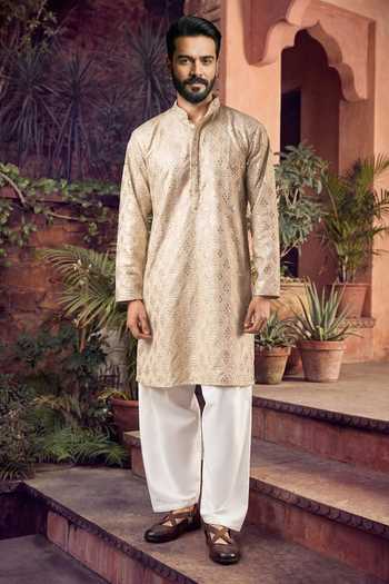 Jhambthreads Embroidered Kurta & Pyjama Set 