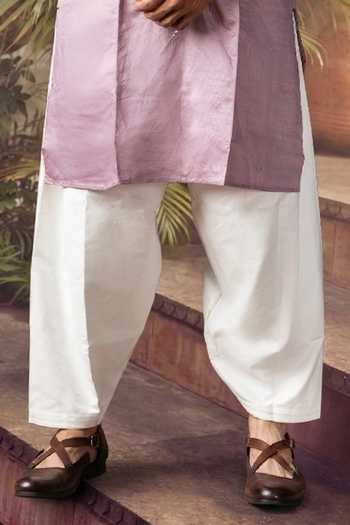 Jhambthreads Purple Silk Embroidery Yoke Kurta Set Online at Aza Fashions Jhambthreads_Purple Silk Embroidery Yoke Kurta Set _Online_at_Aza_Fashions