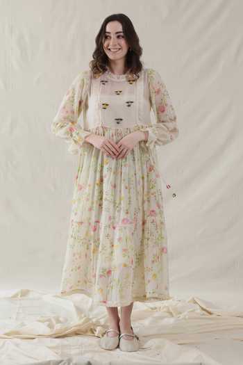 Dhaari Handwoven Cotton Silk Dress & Slip Set 