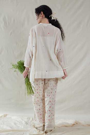 Dhaari Handwoven Cotton Silk Top & Slip Set 