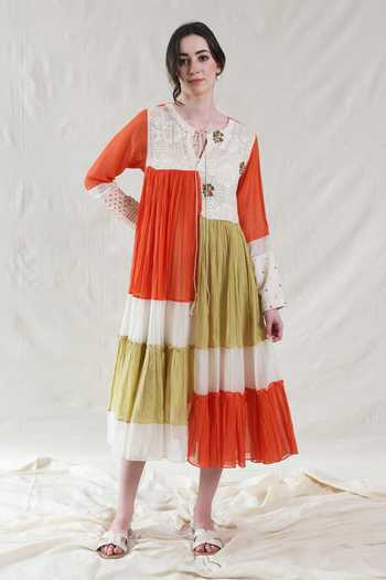 Dhaari Handwoven Cotton Silk Dress & Slip Set 