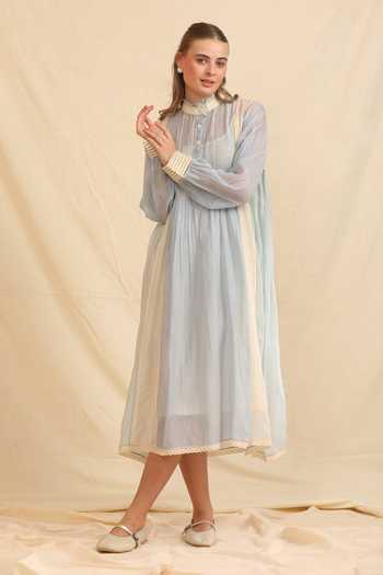 Dhaari Handwoven Cotton Silk Dress & Slip Set 