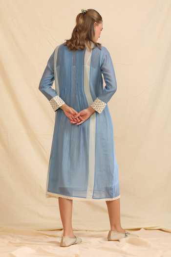 Dhaari Handwoven Cotton Silk Dress & Slip 