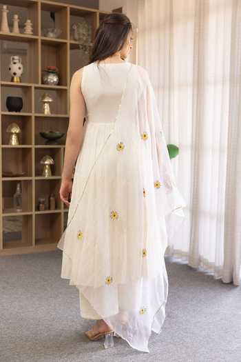 ASRUMO Embroidered Motif Anarkali Set 