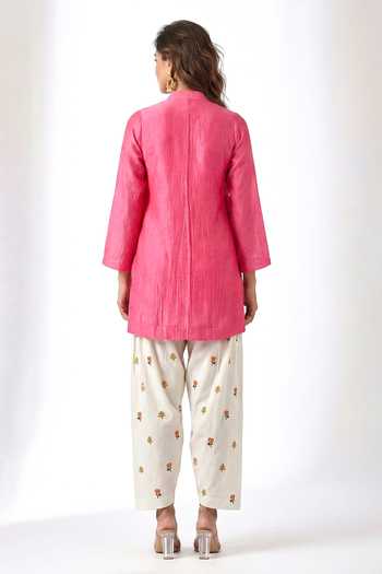 Basanti Kapde aur Koffee Chanderi Kurta & Salwar Set 