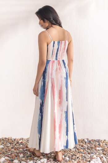Zazu Blush Brushstroke Maxi Dress 