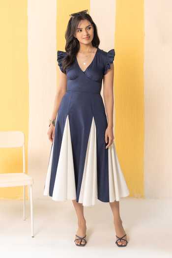 Zazu Colorblock Midi Dress 