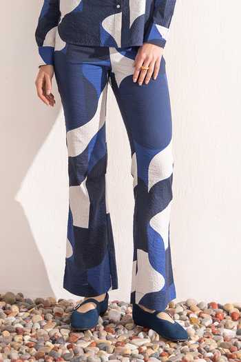 Buy_Zazu_Blue Cotton Collared Navy Geometric Print Shirt And Trouser Set _Online_at_Aza_Fashions
