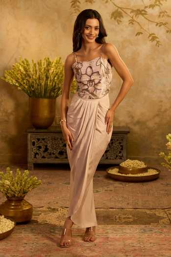 Zazu Floral Pattern Corset & Skirt Set 