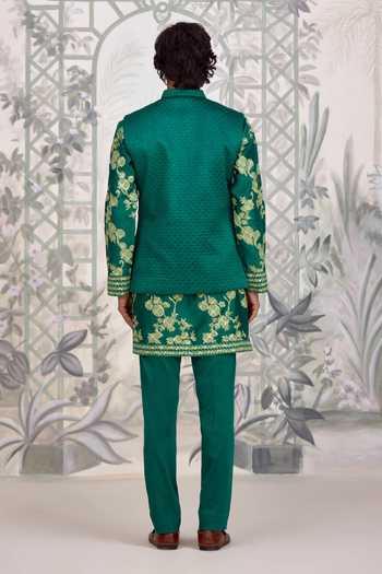Shyam Narayan Prasad Chanderi Silk Kurta Set 
