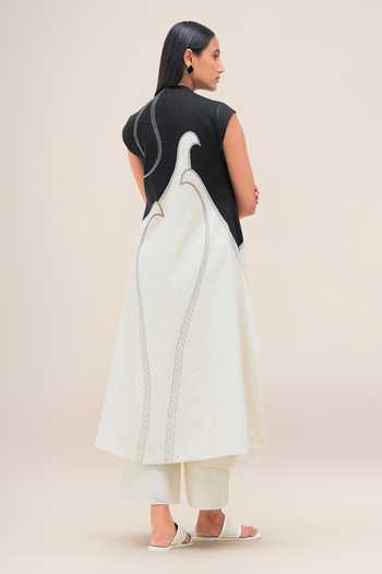 Ampm Swan Linen Jacket & Palazzo Set 