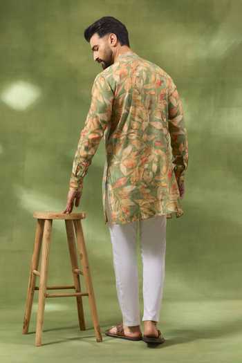 Spring Break Botanical Print Kurta Set 
