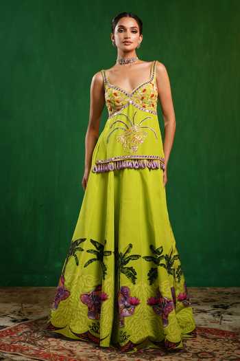 Ahi Clothing Elephant Print Lehenga & Kurta Set 