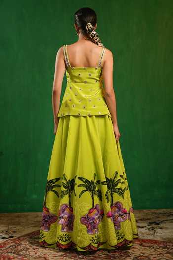 Ahi Clothing Elephant Print Lehenga & Kurta Set 