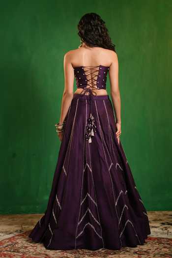 Ahi Clothing Embroidered Corset & Lehenga Set 