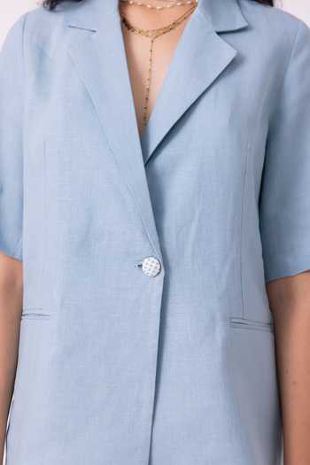 Shop_The Summer House_Blue Linen Notched Neck Jo Jacket 
