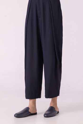 Buy_The Summer House_Black Satin Elinor Barrel Pant 