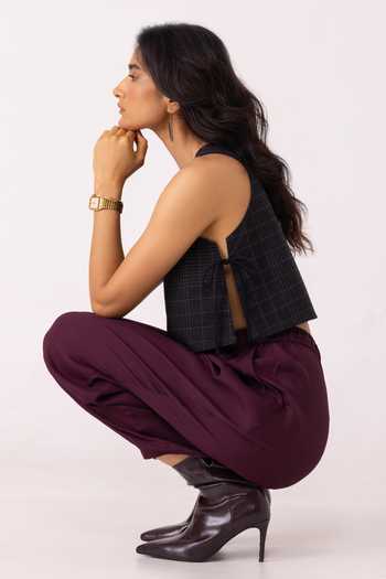Shop_The Summer House_Wine Satin Sonja Barrel Pant 
