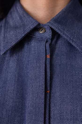 Shop_The Summer House_Blue Cotton Collared Ava Handwoven Denim Shirt 