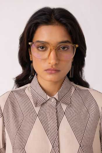 Shop_The Summer House_Cream Cotton Collared Tess Hand Printed Shirt 