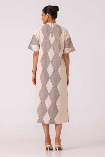 The Summer House Ehan Hand Printed Midi Dress 
