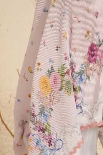 Buy_Moh India_Pink Satin Round Neck Soft Bloom Pleated Cape _Online_at_Aza_Fashions