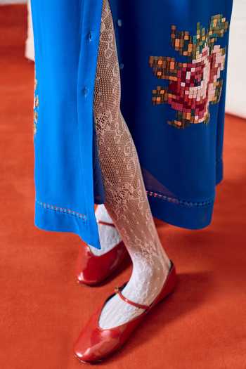 Buy_Pooja Rajgarhia Gupta_Blue Georgette Collared Ponza Double Dress _Online_at_Aza_Fashions