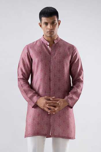 Raw & Rustic By Niti Bothra Bandhani Short Kurta 