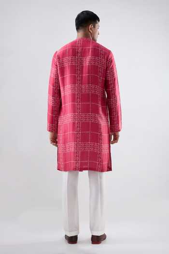 Raw & Rustic By Niti Bothra Front Overlapped Bandhani Kurta 