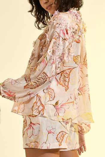 Buy_Bhanuni By Jyoti_Pink Viscose Halter , Keyhole Floral Blush Print Top _Online_at_Aza_Fashions
