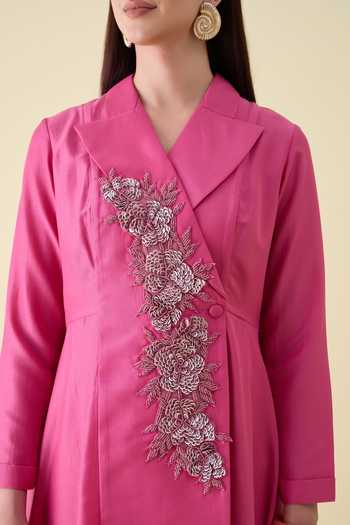 Buy_Aakaar_Pink Silk, Cotton Sequin Embellishment Kurta And Pant Set 