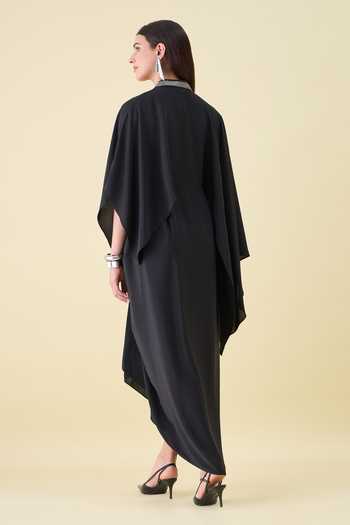 Aakaar Metallic Embellished Neck Dress 