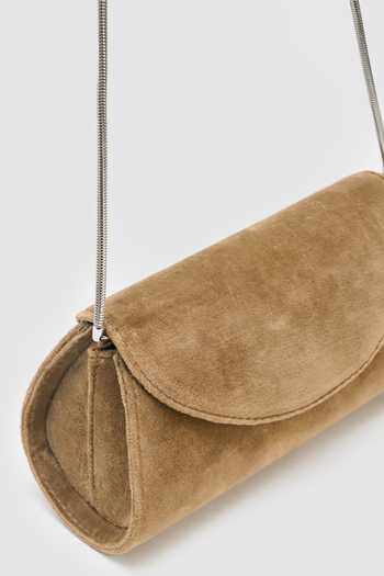 Perona_Beige Chains Darcy Mini Clutch Bag _at_Aza_Fashions