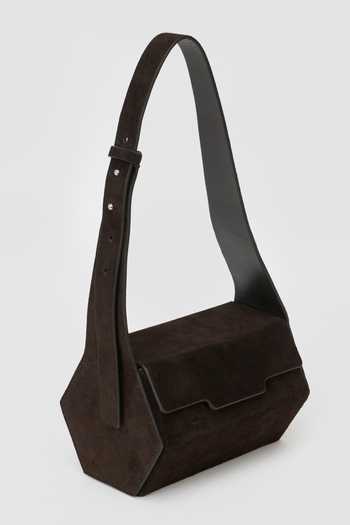Buy_Perona_Brown Yuna Hexagonal Shoulder Bag _Online_at_Aza_Fashions